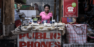 Lorraine Moyo from Zimbawe trading in Yeoville, Johannesburg. Photo by Thom Pierce